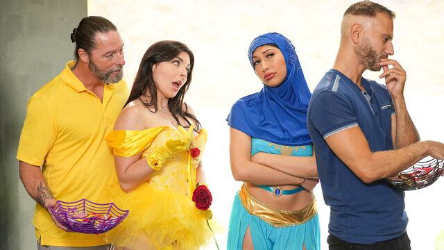 Keira Croft y Penelope Woods en rodaje de oral de Daughter Swap