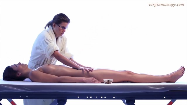 Virgin Massage présente porno brunette de bourgeoise