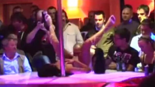 Stylish gill at red head scene