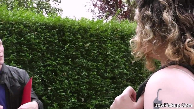 Lass's huge tits movie by BBW Pickup