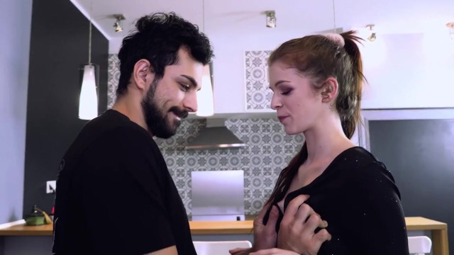 Pornstar's sloppy blowjob action